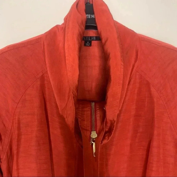 Lafayette 148 New York Designer Linen Swing Coat Jacket Size 4 - Picture 5 of 10